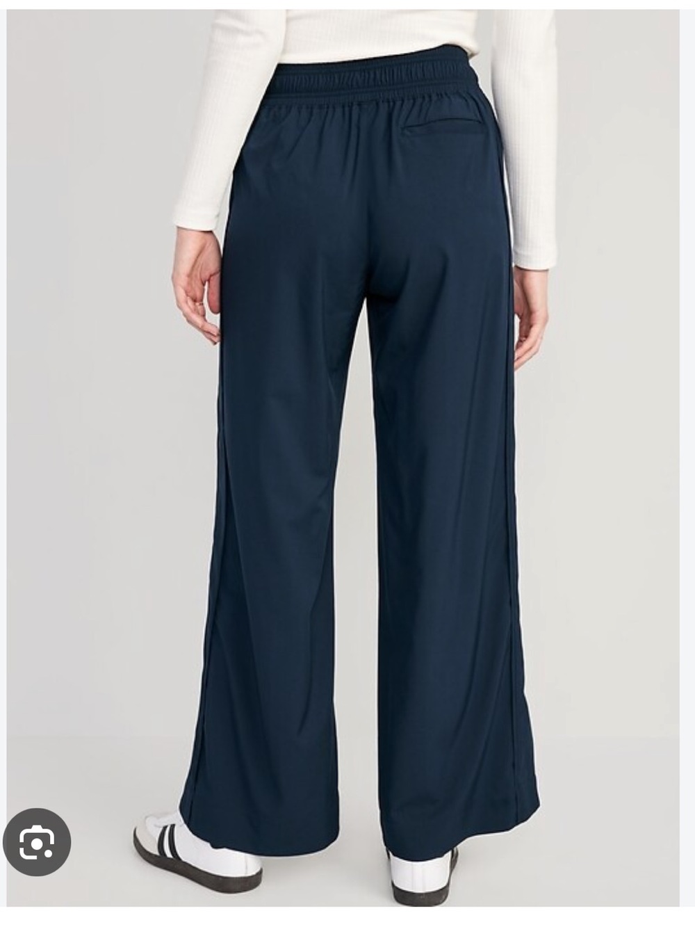 OLD NAVY NWT Wide Leg Stretchtech Blue Medium High Rise Lightweight Sport Casual
